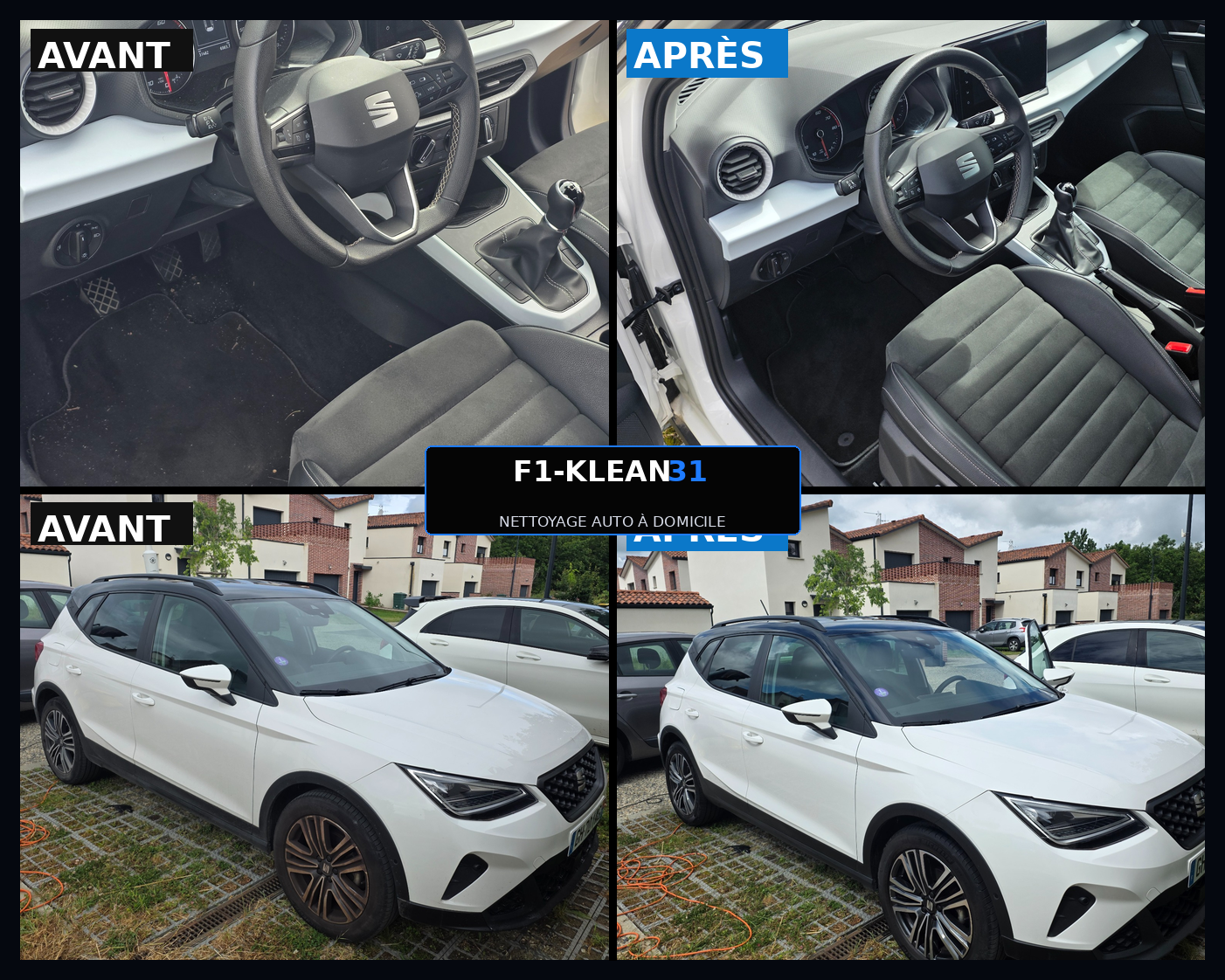 Avant après nettoyage auto F1-Klean31